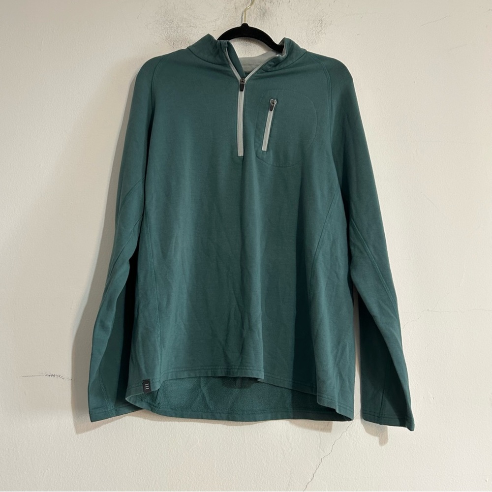 Freefly Men's 1/4 Zip Sweatshirt Pocket Bamboo Blend Medium Casual Travel